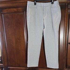 Banana Republic Striped Gray Dress Pants